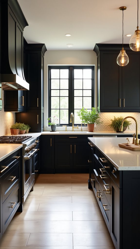 elegant black cabinet design