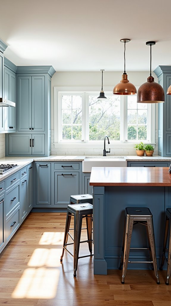 elegant blue copper island