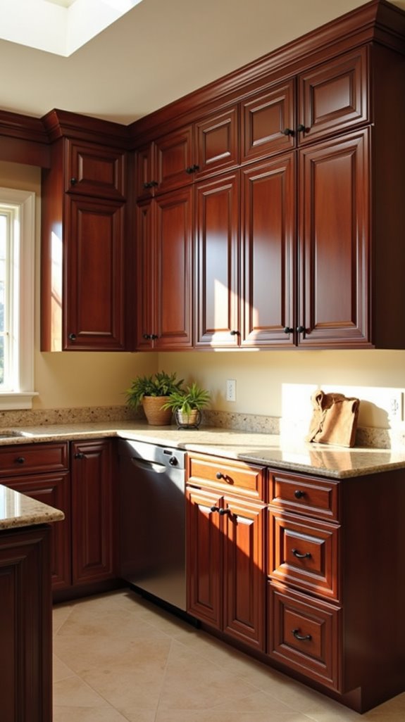 elegant cherry wood kitchen
