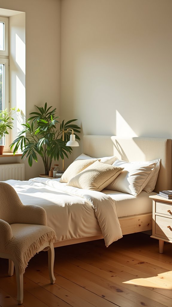 elegant cream wood accents
