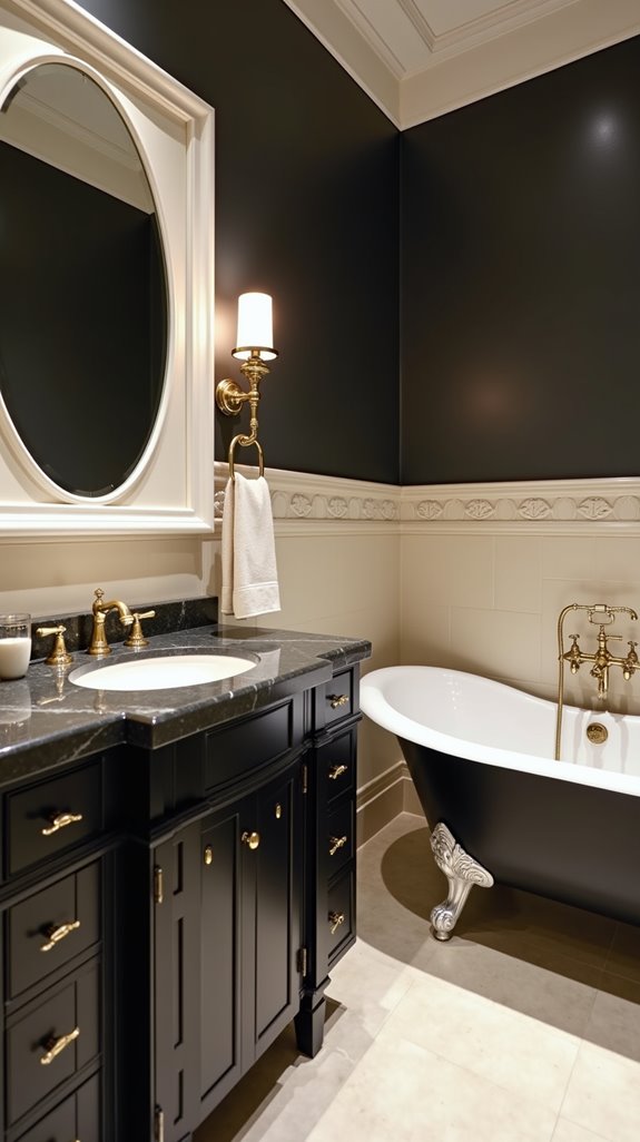elegant fixtures enhance bathrooms