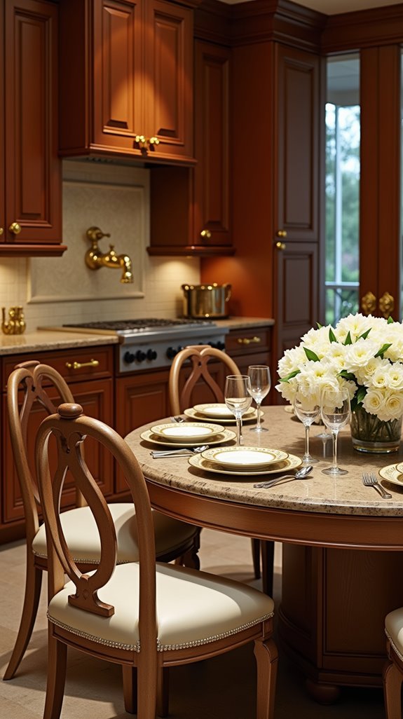 elegant gold dining accents