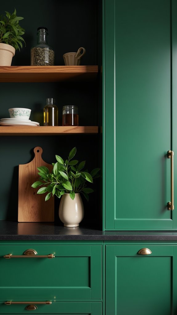 elegant green and black