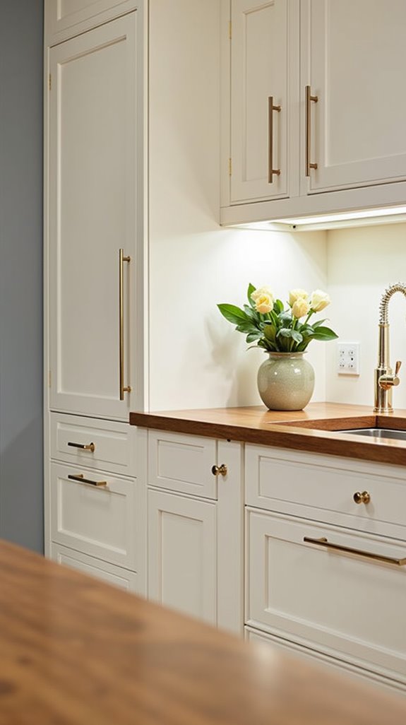 elegant white gold accents