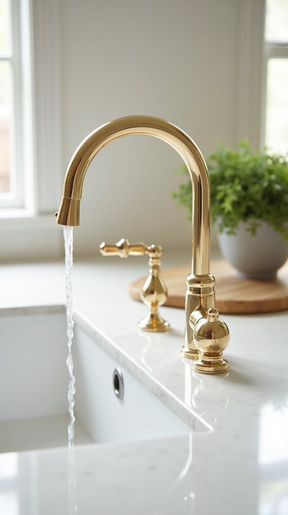 elegant white gold faucets