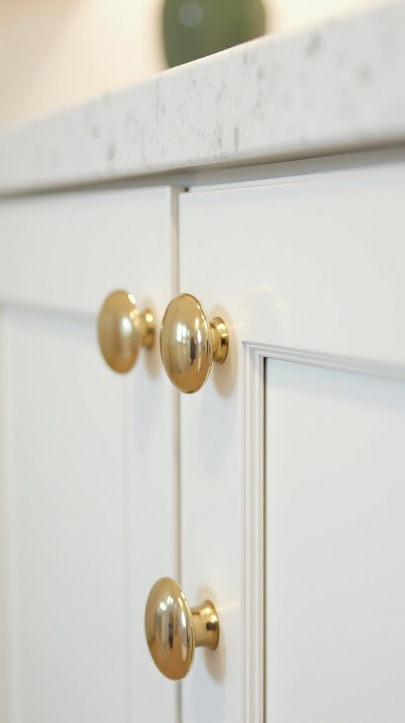 elegant white gold handles