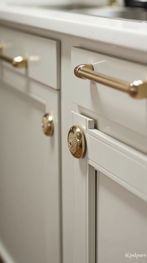 elevate kitchen with white gold