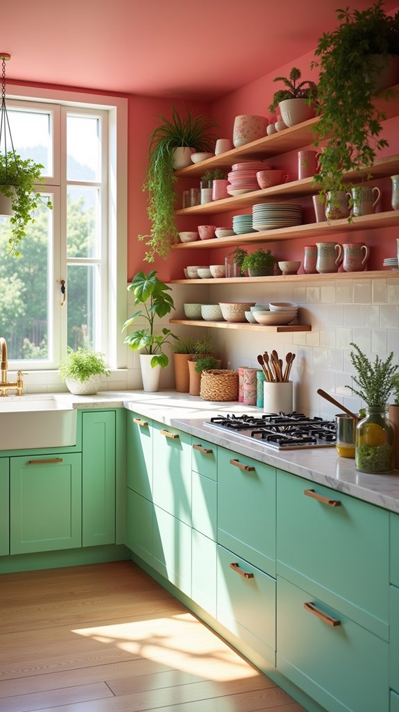 energizing bright pink accents