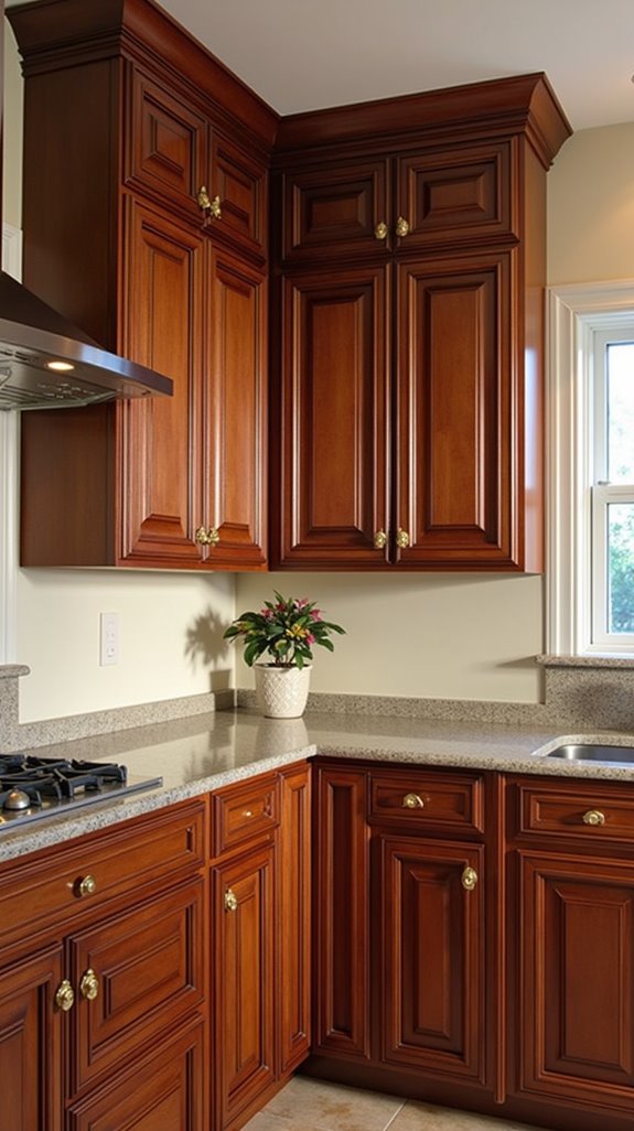 enhance cherry cabinets elegance