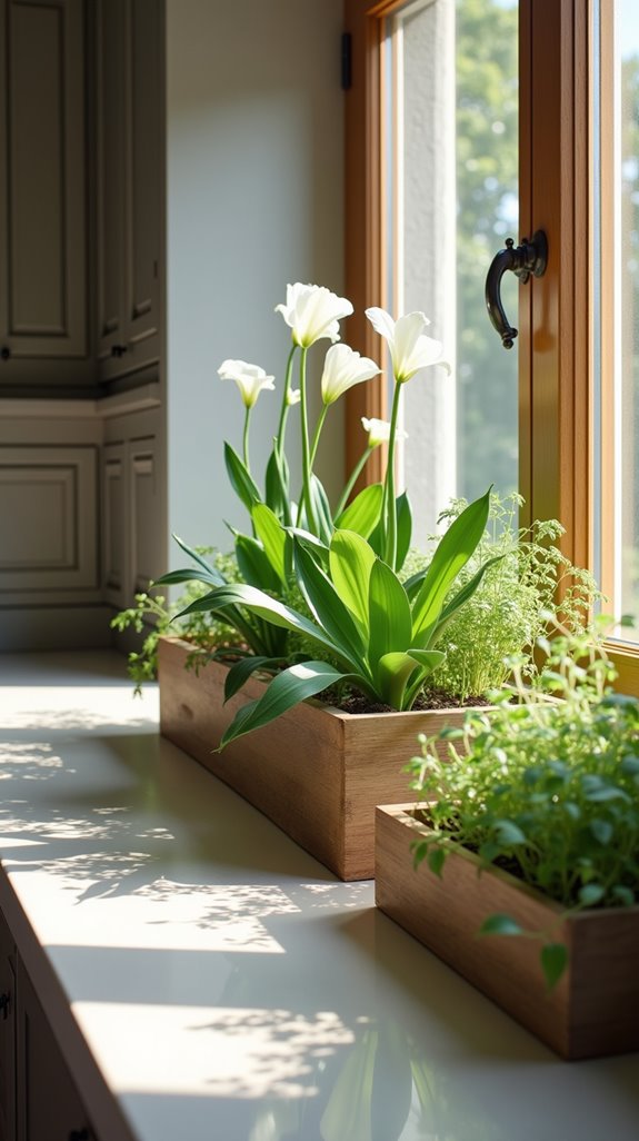 enhance kitchen with plants