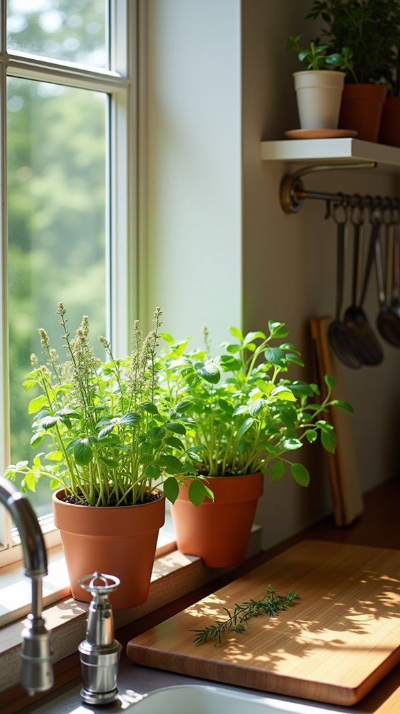 fresh herbs at home