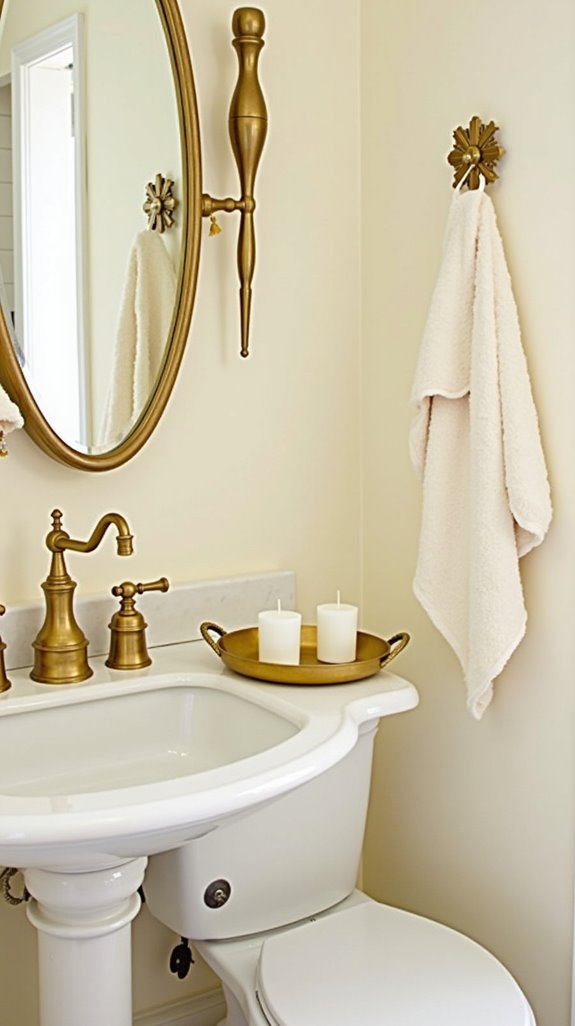gold accents elevate cream decor