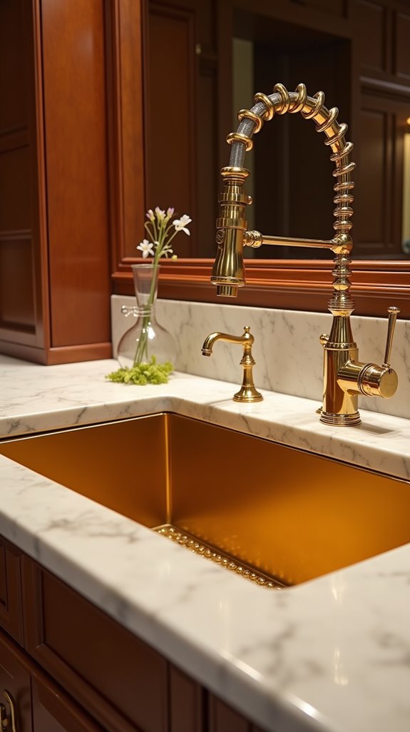 golden elegance for kitchens