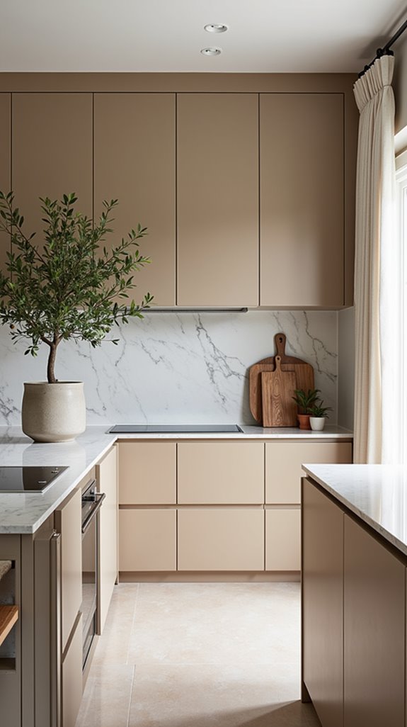 greenery enhances minimalist kitchens