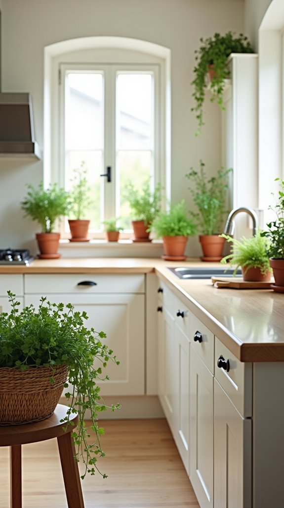 greenery for vibrant kitchens