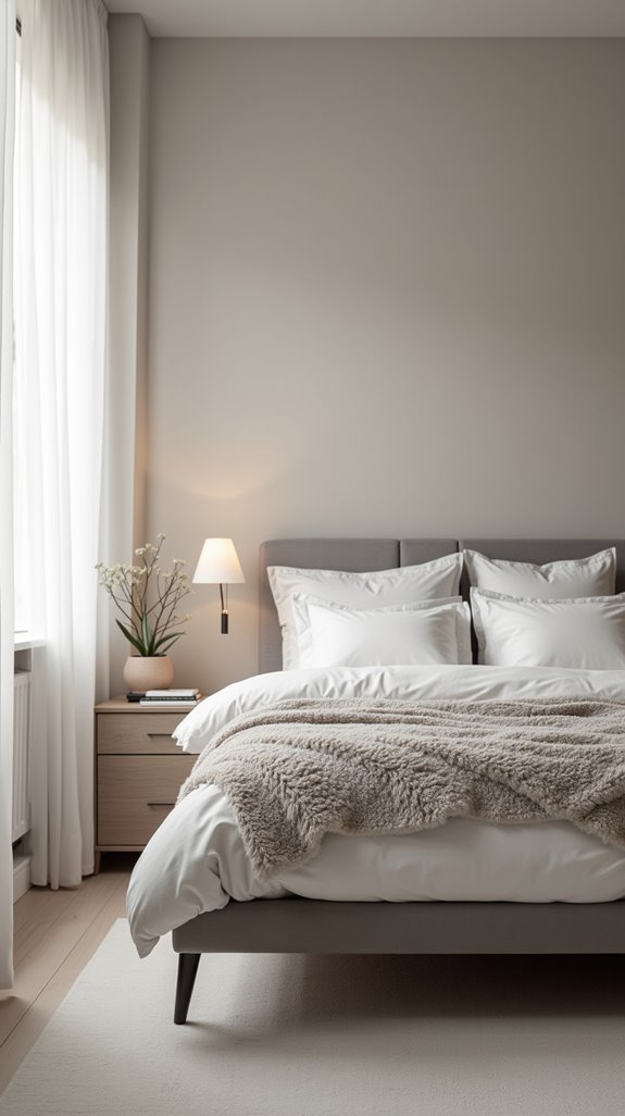 grey bed frames minimalism