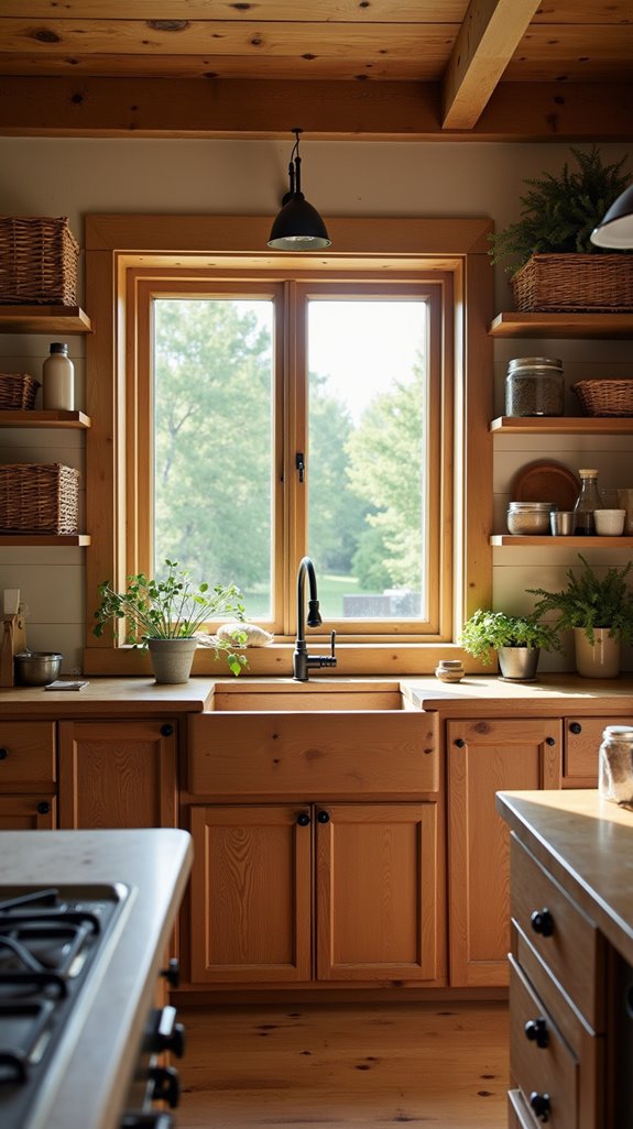 handcrafted wooden kitchen fixtures
