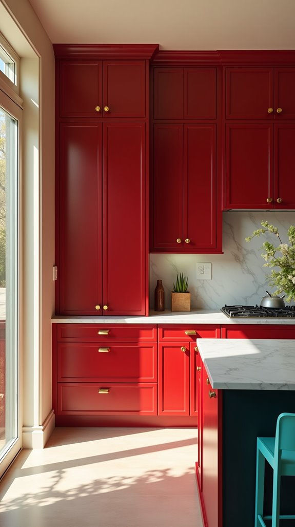 harmonize red with neutrals