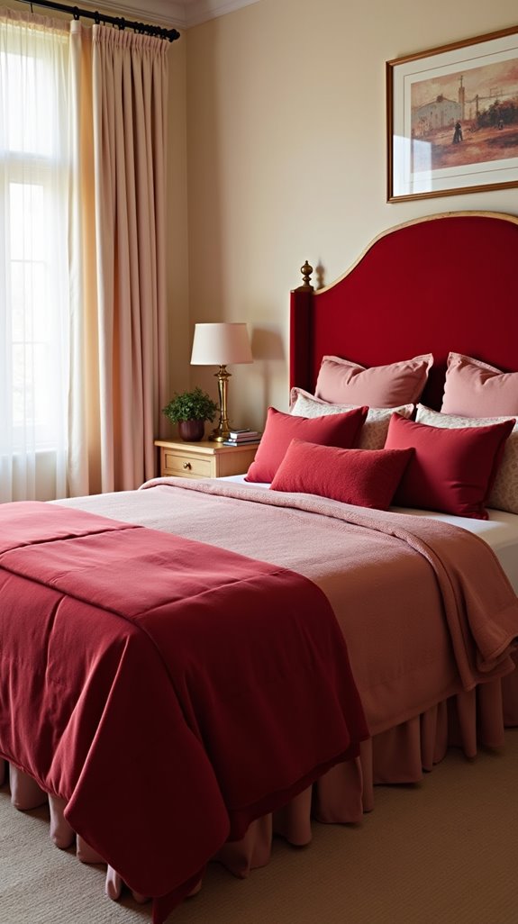 harmonizing red with neutrals