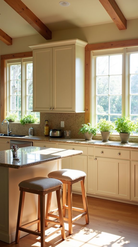 ideal beige kitchen lighting
