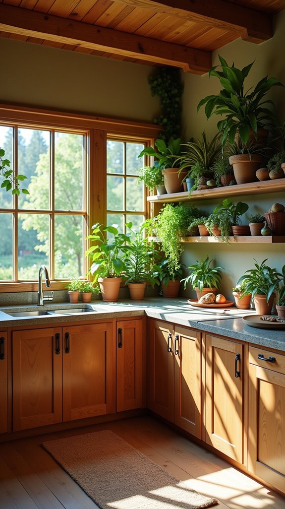 indoor plants enhance kitchens