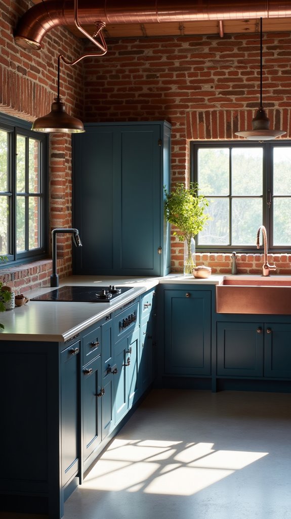 industrial copper kitchen design