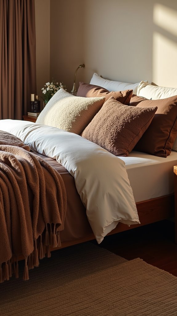 layered warmth with brown decor