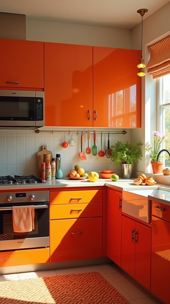 lighting accentuates orange hues