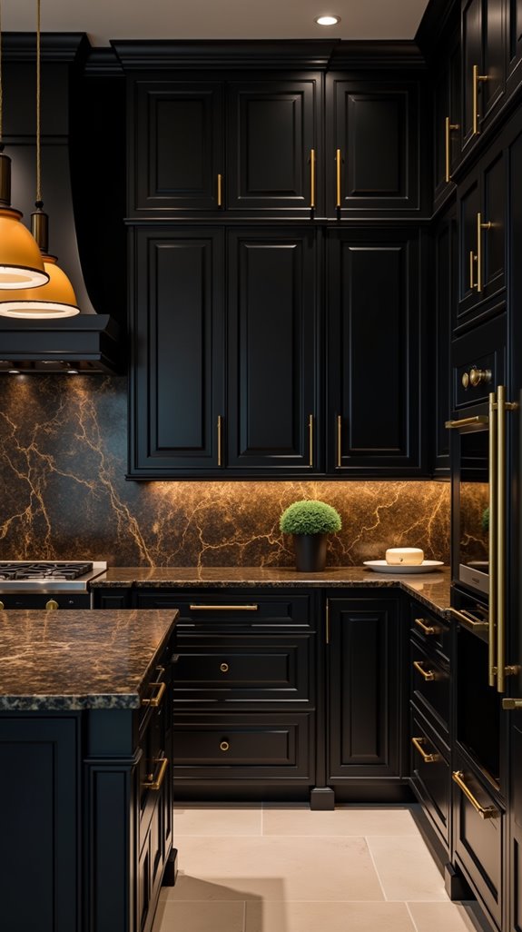 luxurious black and gold