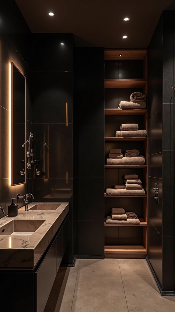 luxurious black tile selection