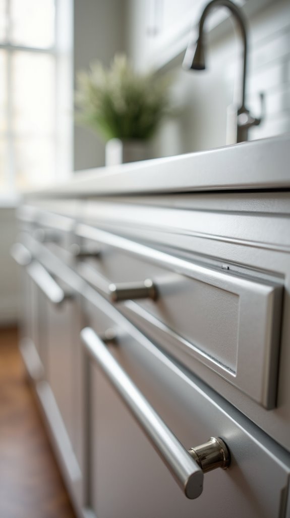 matte silver kitchen elegance