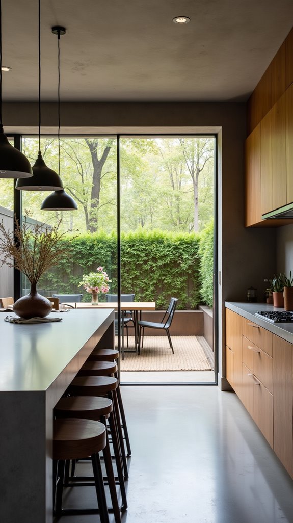 maximize open kitchen space