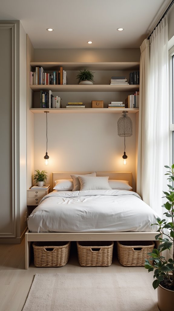 maximize small bedroom storage