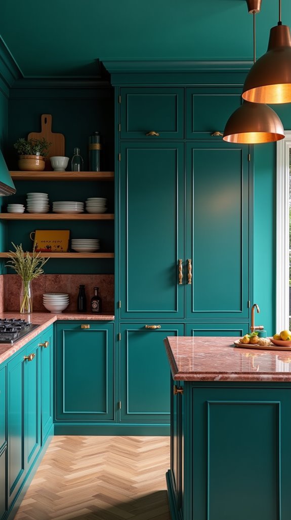 maximize teal kitchen storage