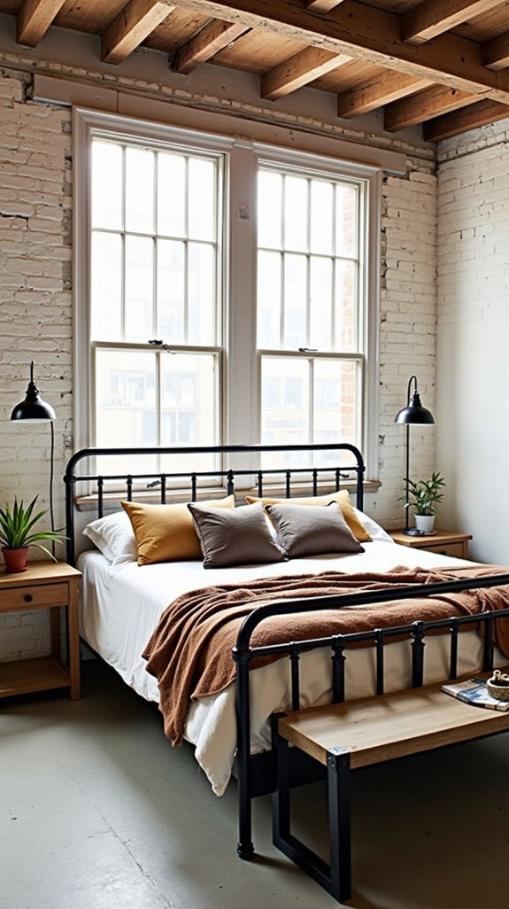 metal frames enhance rustic decor