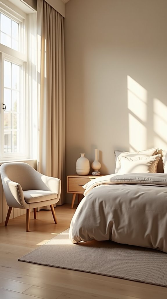 minimalist beige bedroom furniture
