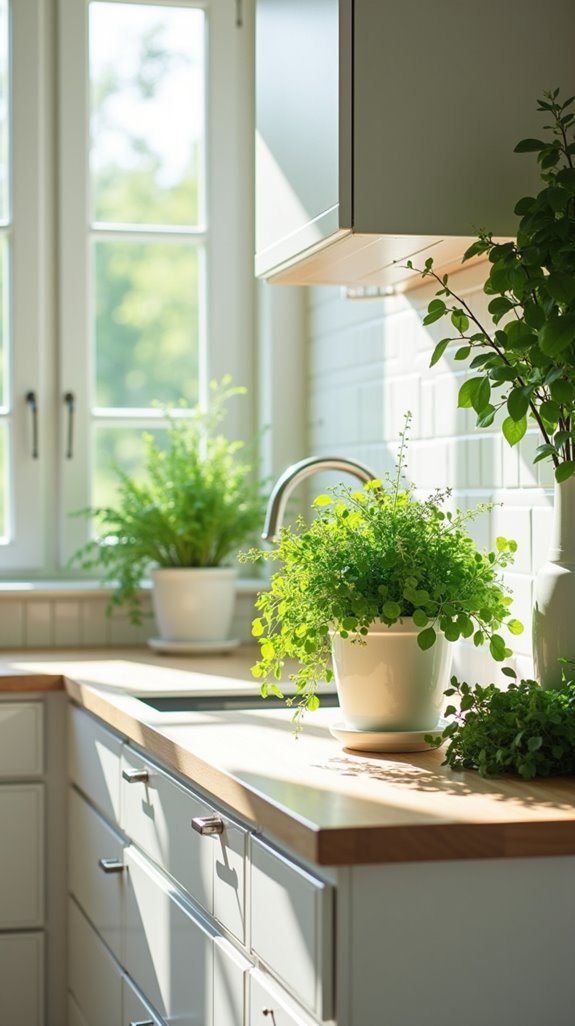 minimalist green and white elegance