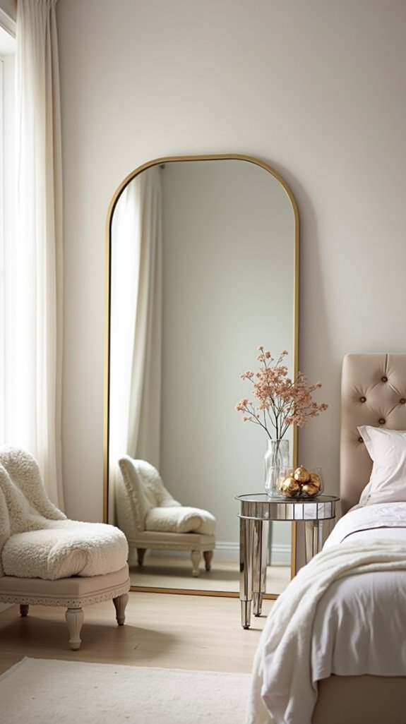 mirrored accessories enhance spaces