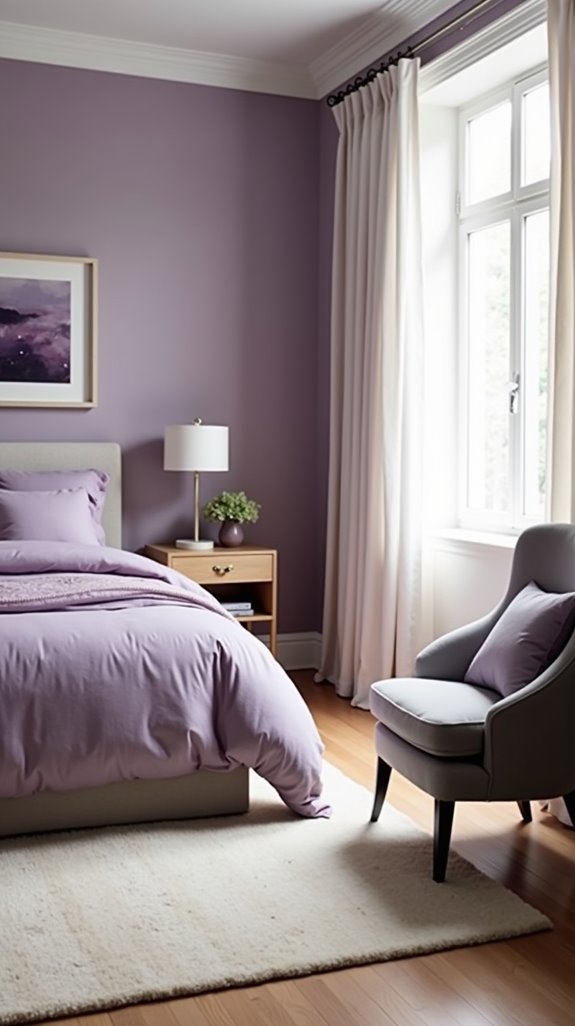 mixing purple with neutrals