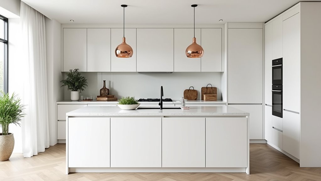 modern bright white kitchen