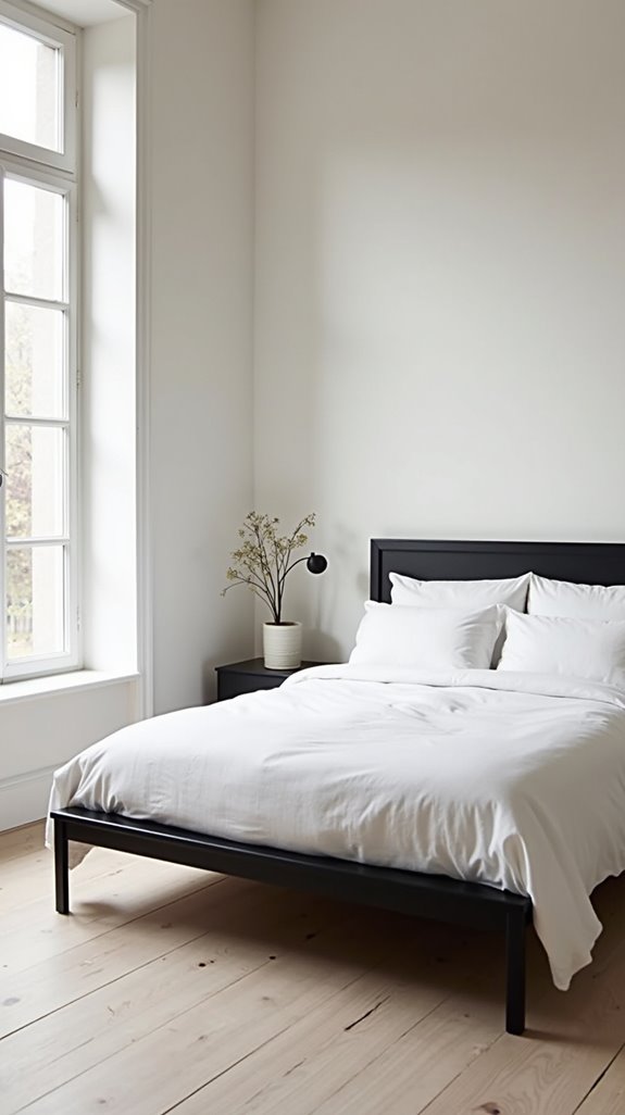 modern minimalist black bedframes
