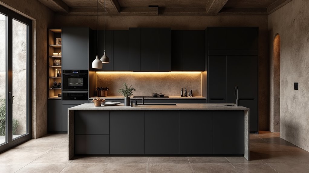 moody taupe kitchen design