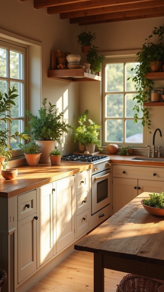 natural materials enhance kitchens