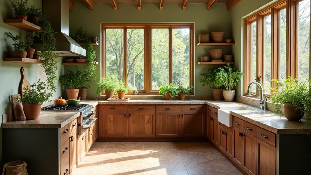 natural rustic kitchen designs