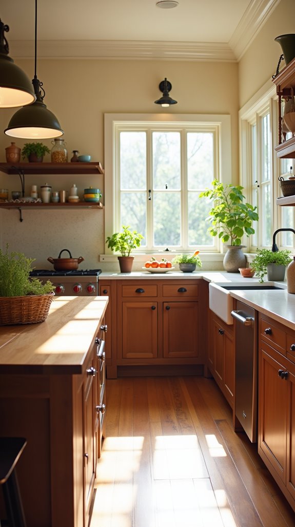 natural wood kitchen accents