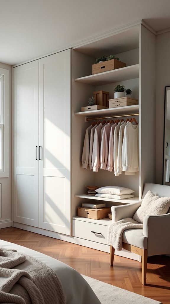 open shelving for organization