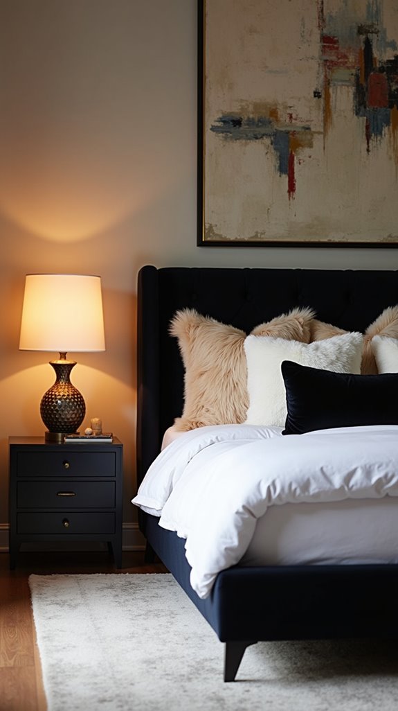 personalized black bed accessories