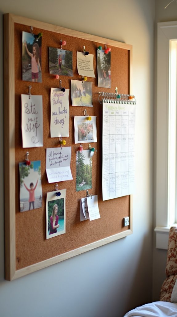personalized cork board calendar