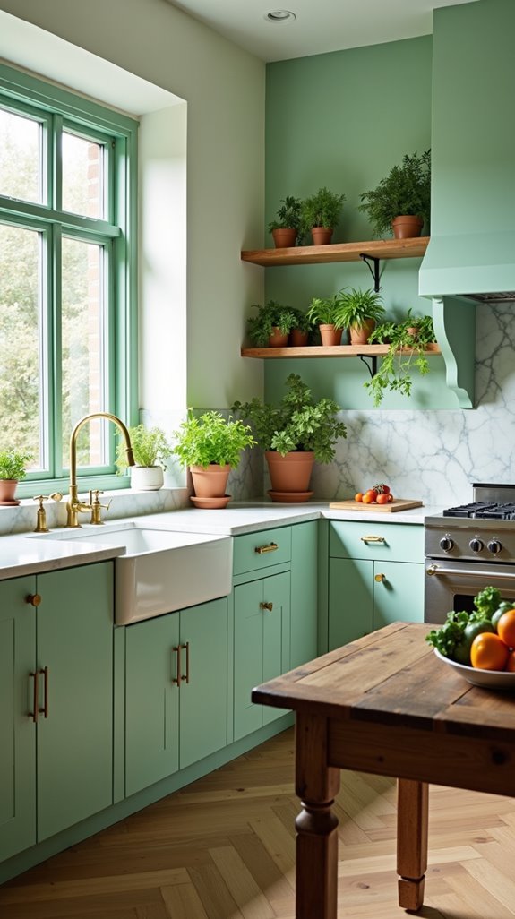 pistachio kitchen color combinations
