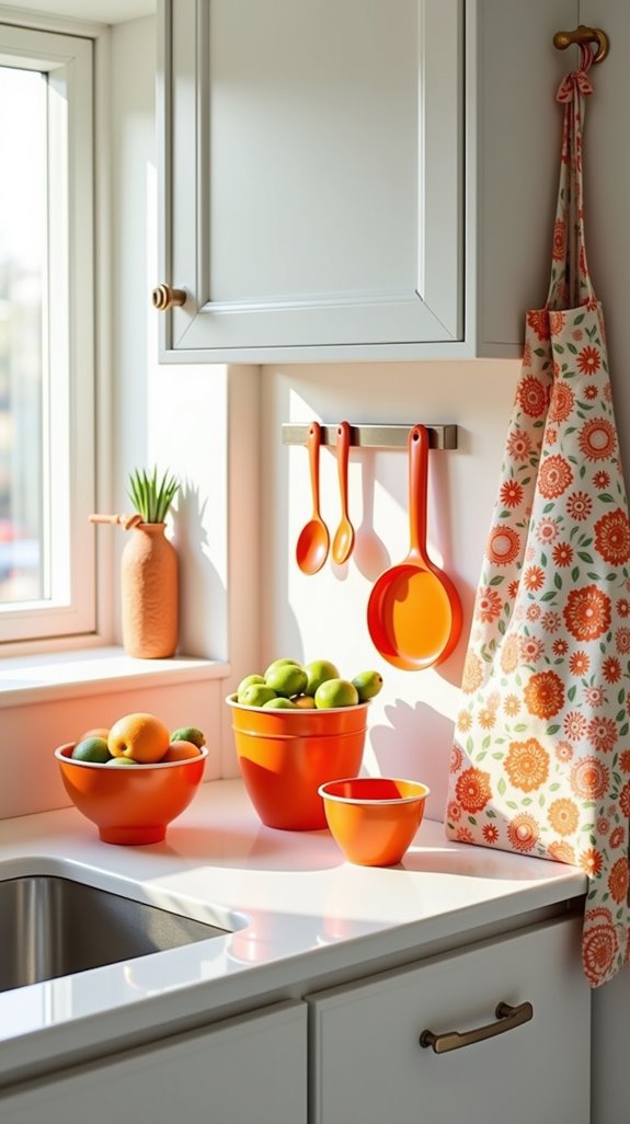 playful orange kitchen accessories